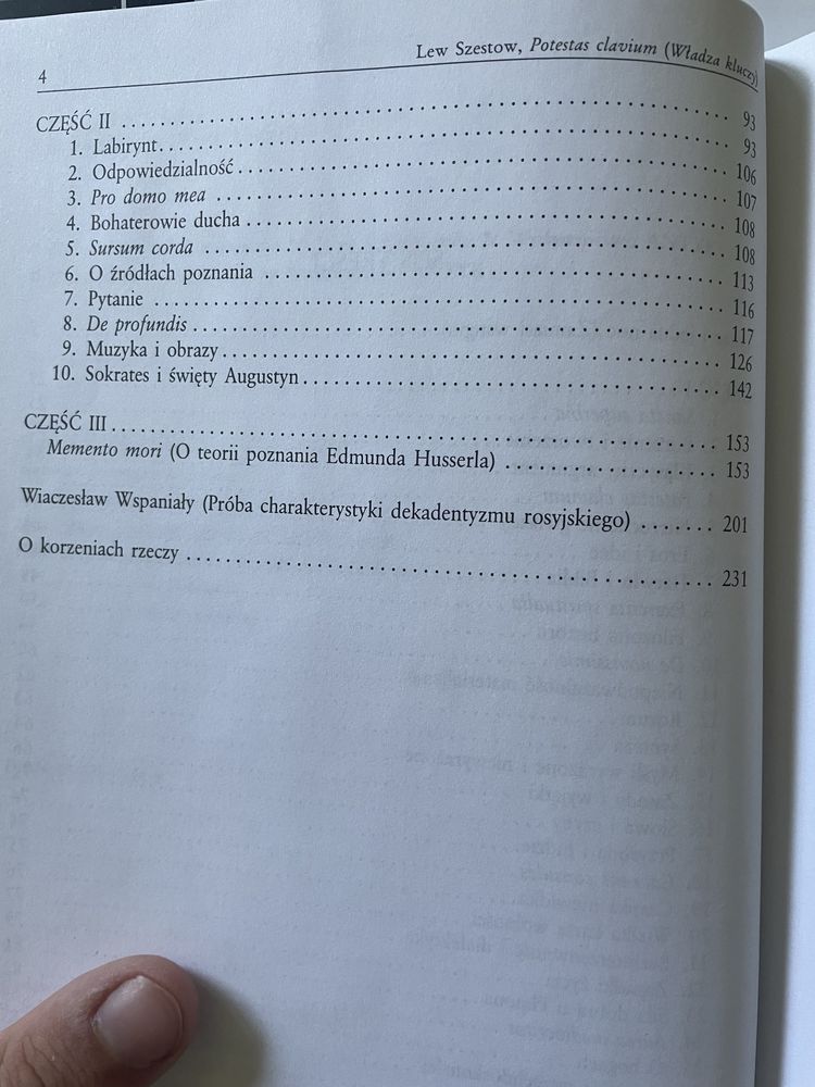 Potestas Clavium (Władza Kluczy), Lew Szestow