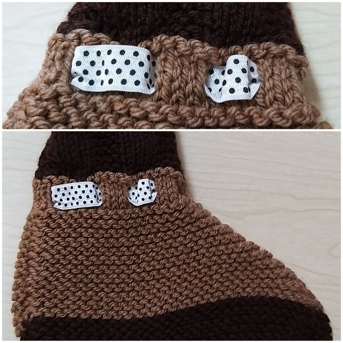 Botas em lã, com elástico.