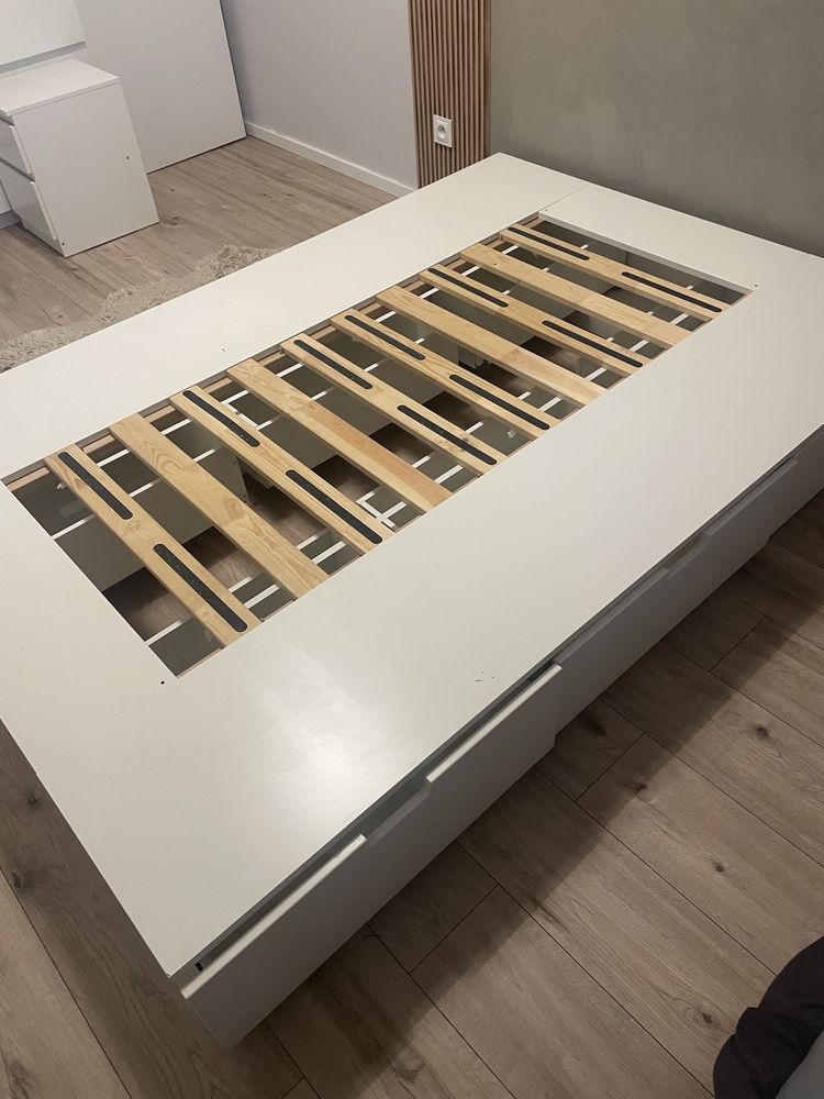 NORDLI Rama łóżka z szufladami, biały140x200 cm