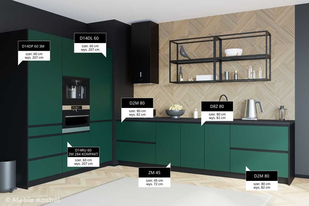 Kuchnia EDEN meble, szafki kuchenne mat TRANSPORT wycena [MK]