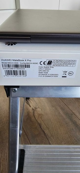 Huawei Matebook X Pro i7-8550U/16GB/512SSD/Win11pro Grafika MX150