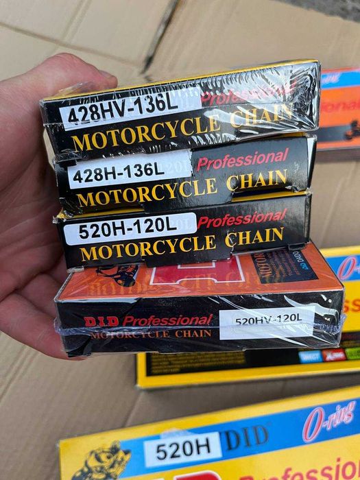 Ланцюг на мотоцикл сальниковий 428, 520. Цепь на мотоцикл DID O-ring