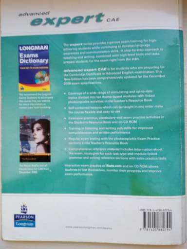 Advanced Expert CAE Coursebook + 4 płyty CD (Teacher's Audio CDs)