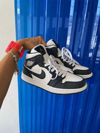Кроссовки Nike Air Jordan 1 Dark Navy Blue/White | Мужские/Женские r1