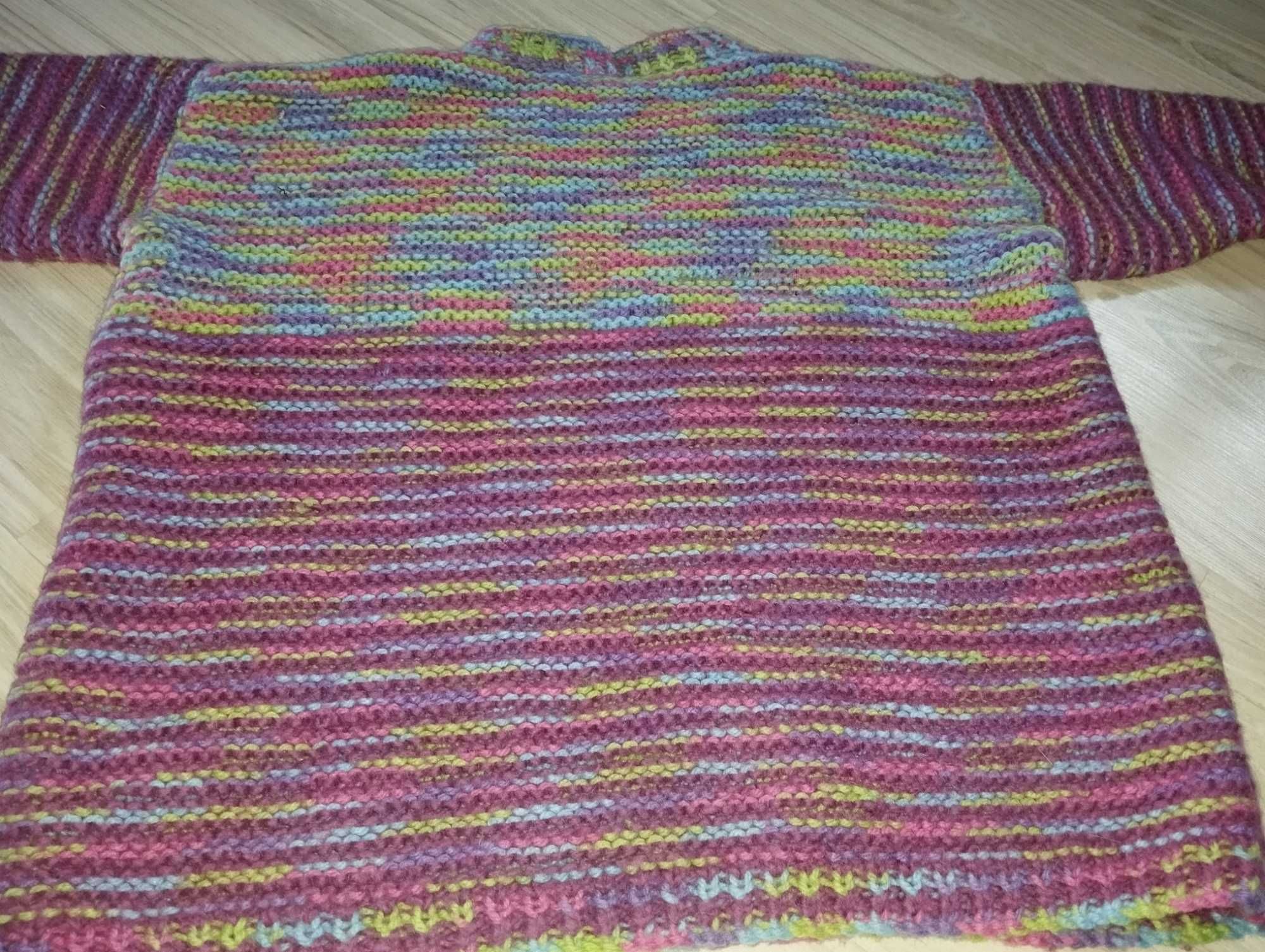 Wool handmade Sweter górki 100% wełna ręcznie robiony. M/L