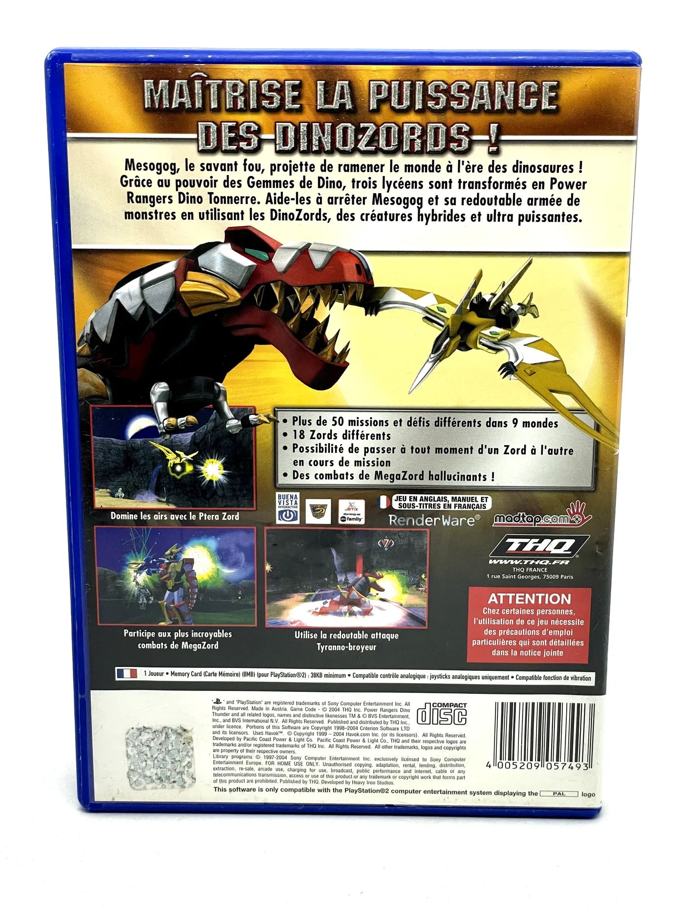 Power Rangers Dino Thunder PS2 Po Francusku