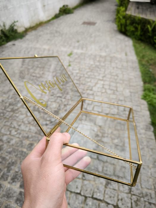 Caixa de vidro personalizada "Carolina"