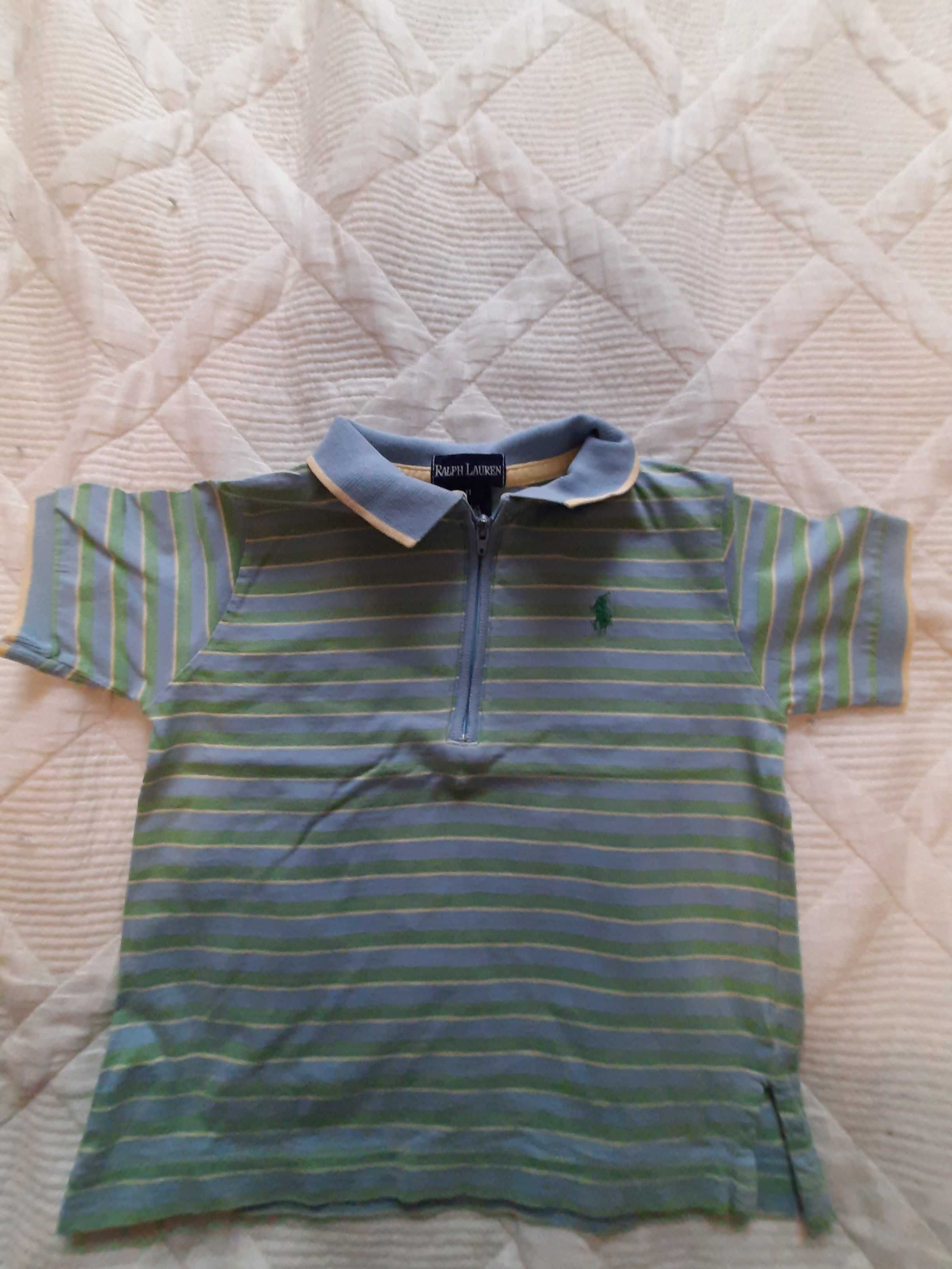 Koszulka chłopięca polo w paski Ralph Lauren 86/92