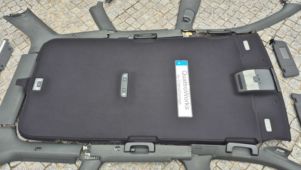 AUDI A4 B6/B7 AVANT-Teto Completo C/TODOS ACESSÓRIOS E PILARES PRETOS