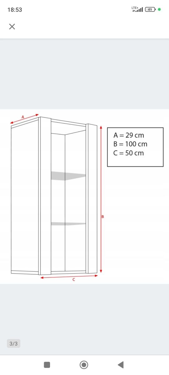Witryna /Barek wiszący Biały nowy 100cm