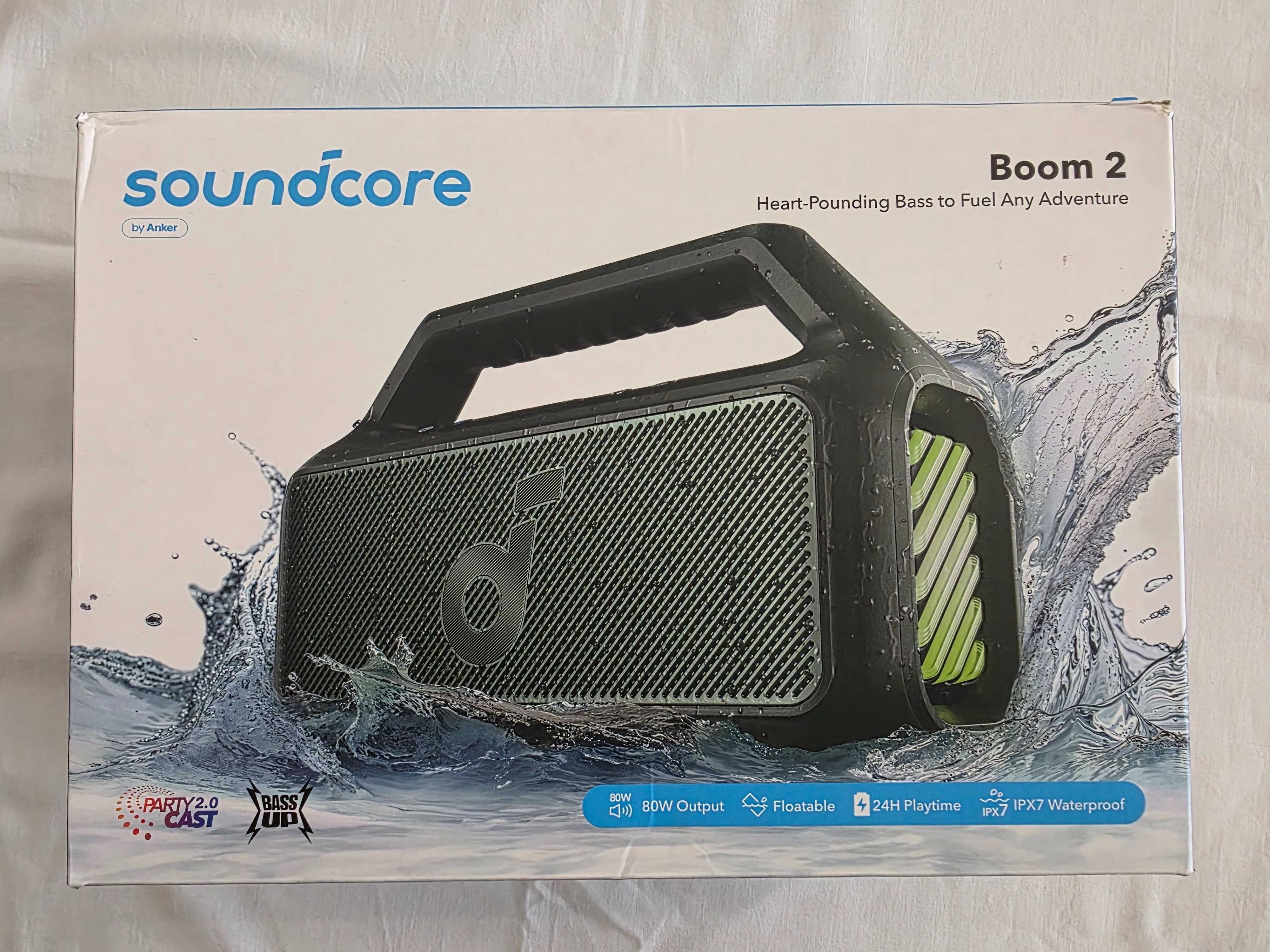Głośnik SOUNDCORE Boom 2 by ANKER zielony / NOWY ale nie włącza się!