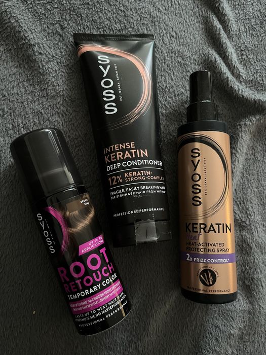 Zestaw kosmetyków do włosów Syoss odżywka termoochrona spray na odrost