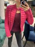 Guess kurtka pikowana ramoneska przeciwdeszczowa pink flo neon xs S 34