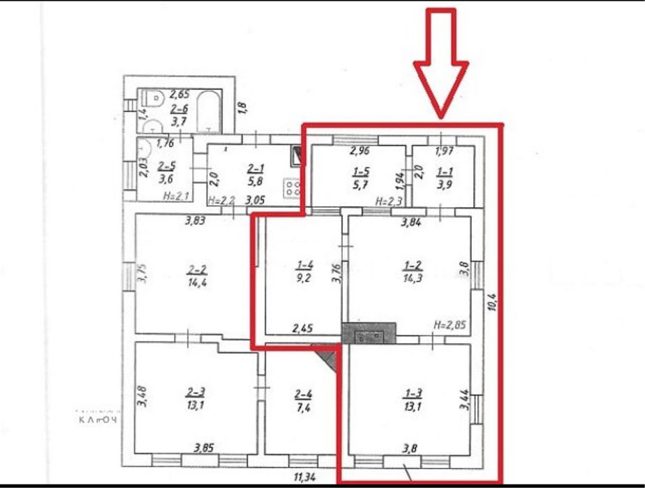 Продаж частини будинку, чудовий житловий стан, район Новомиколаївка