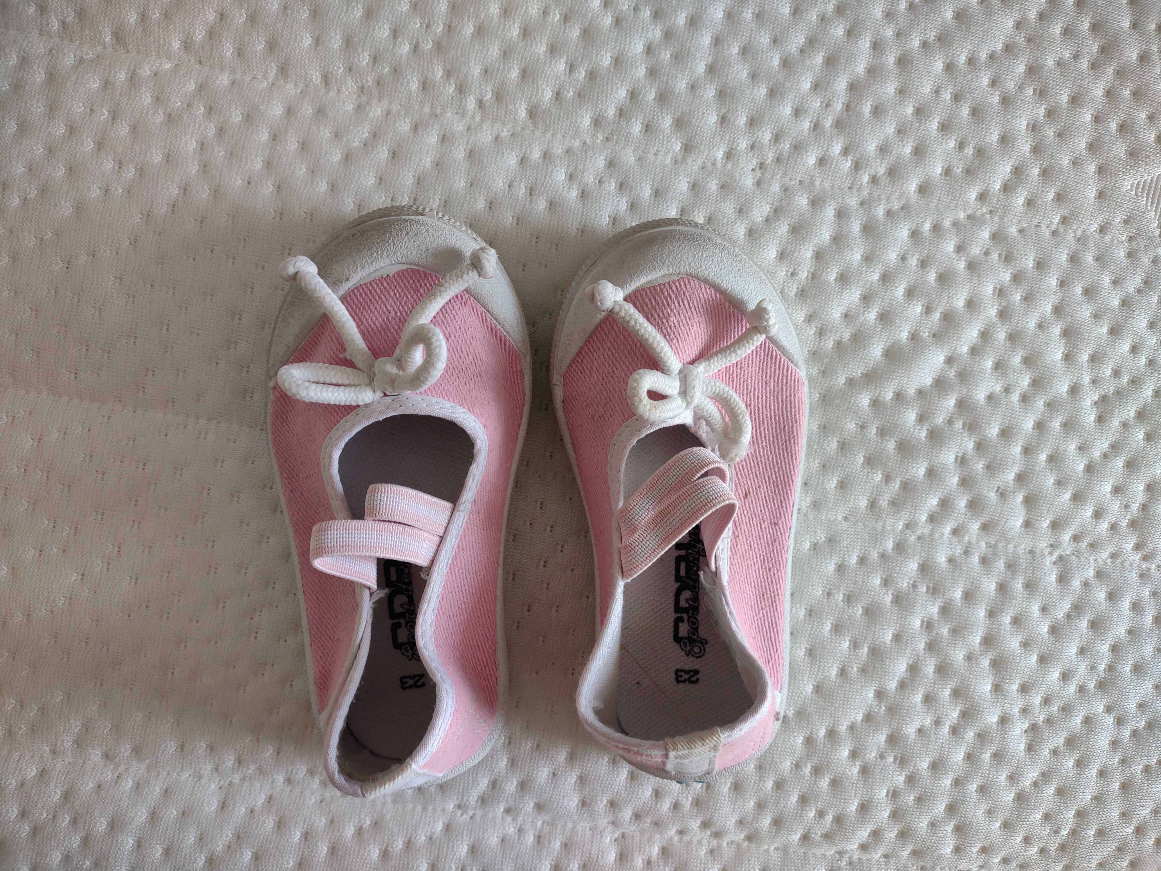 Różowe buciki dla dziewczynki, rozm. 23