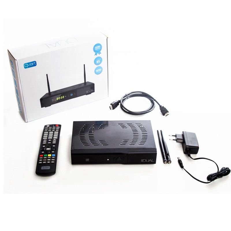 Receptor Combo (SAT+Cabo+IPTV) Linux+Android QVIART Dual 4K