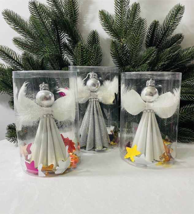 Ялинкові прикраси,ангели,бантики,банти на ялинку,на елку,подарунок