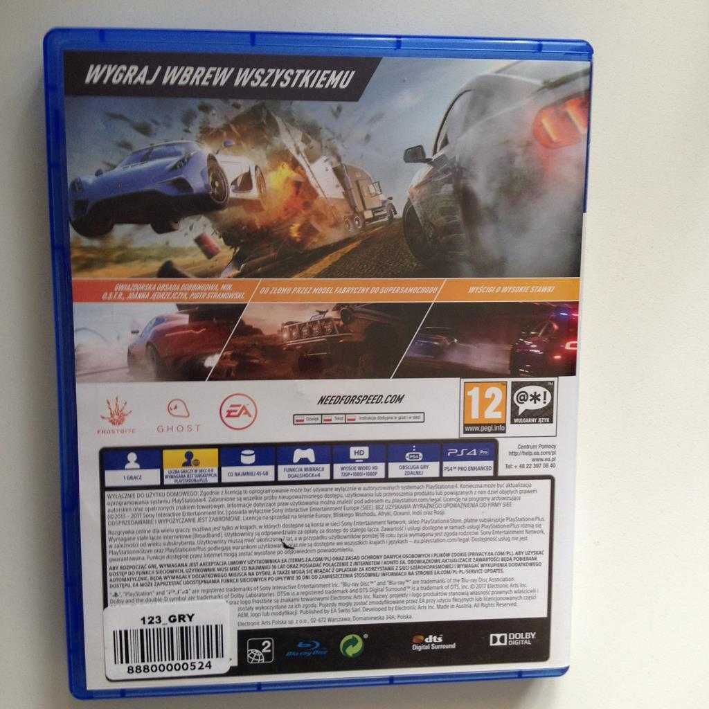 NFS Need for Speed Payback PlayStation 4 PS4 PL Sklep W-wa Ursynów