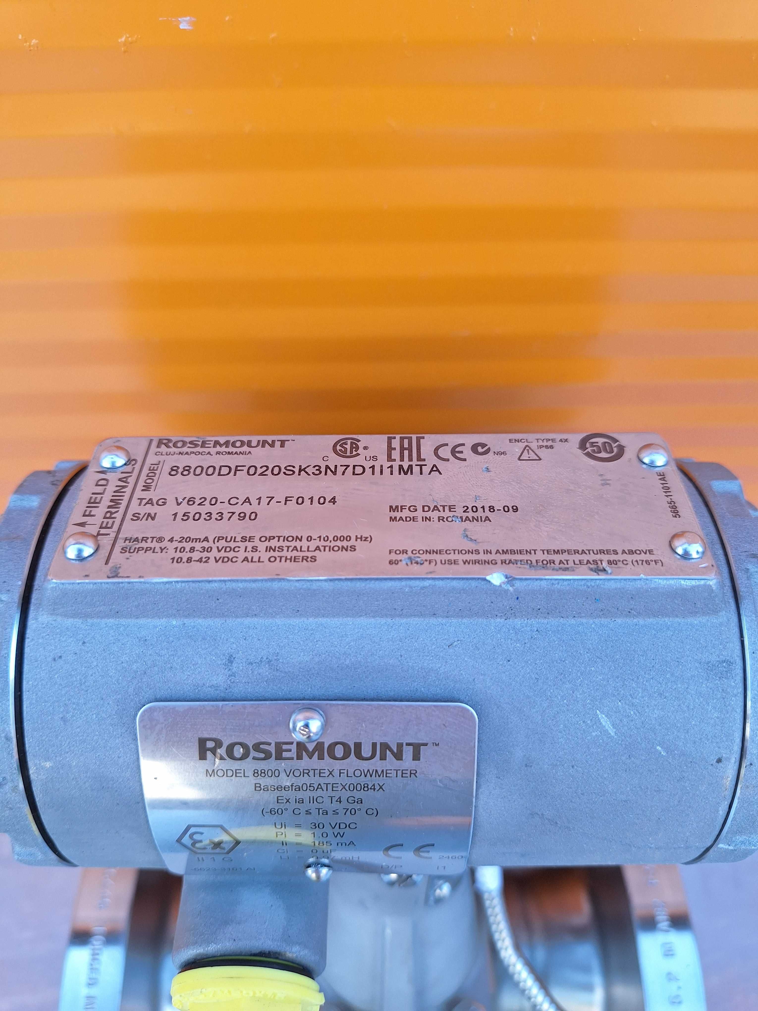 Przepływomierz Wirowy DN50 Rosemount 8800D Ex Nierdzewny Pary Endress