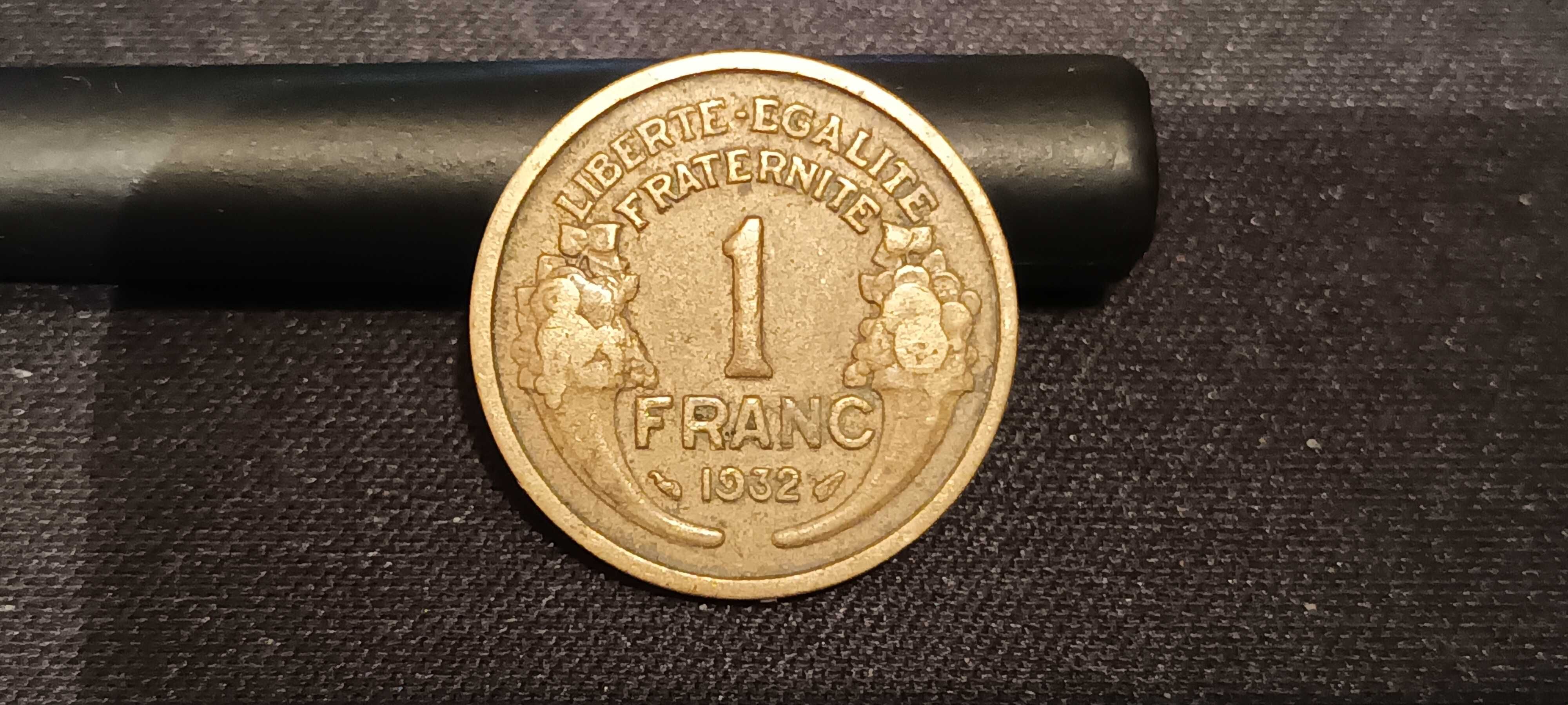 Moneta Francja 1 frank, 1932