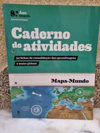 Caderno de Actividades 8.ano Geografia Mapa-Mundo