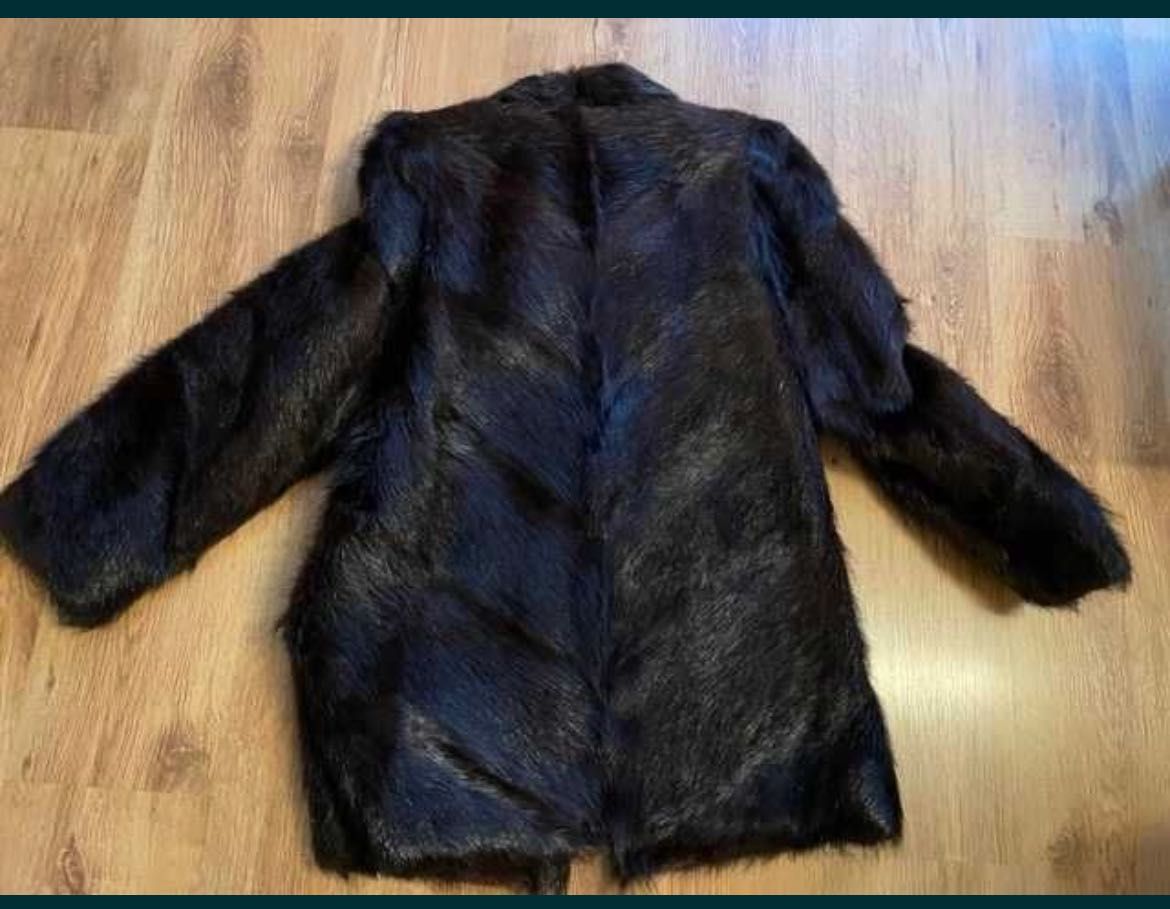 Futerko futro brązowe kurtka płaszcz 42 M L