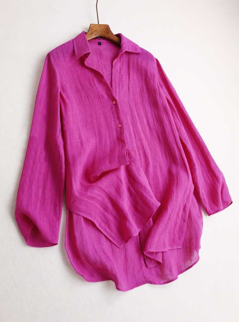 Блуза oversize зі 100% льону Massimo Dutti