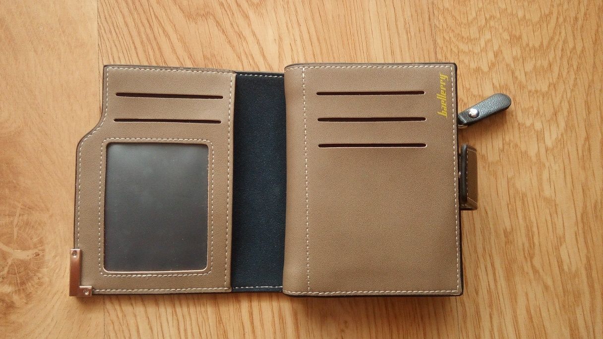 Nowy skórzany portfel męski, bardzo pojemny!! Polecam