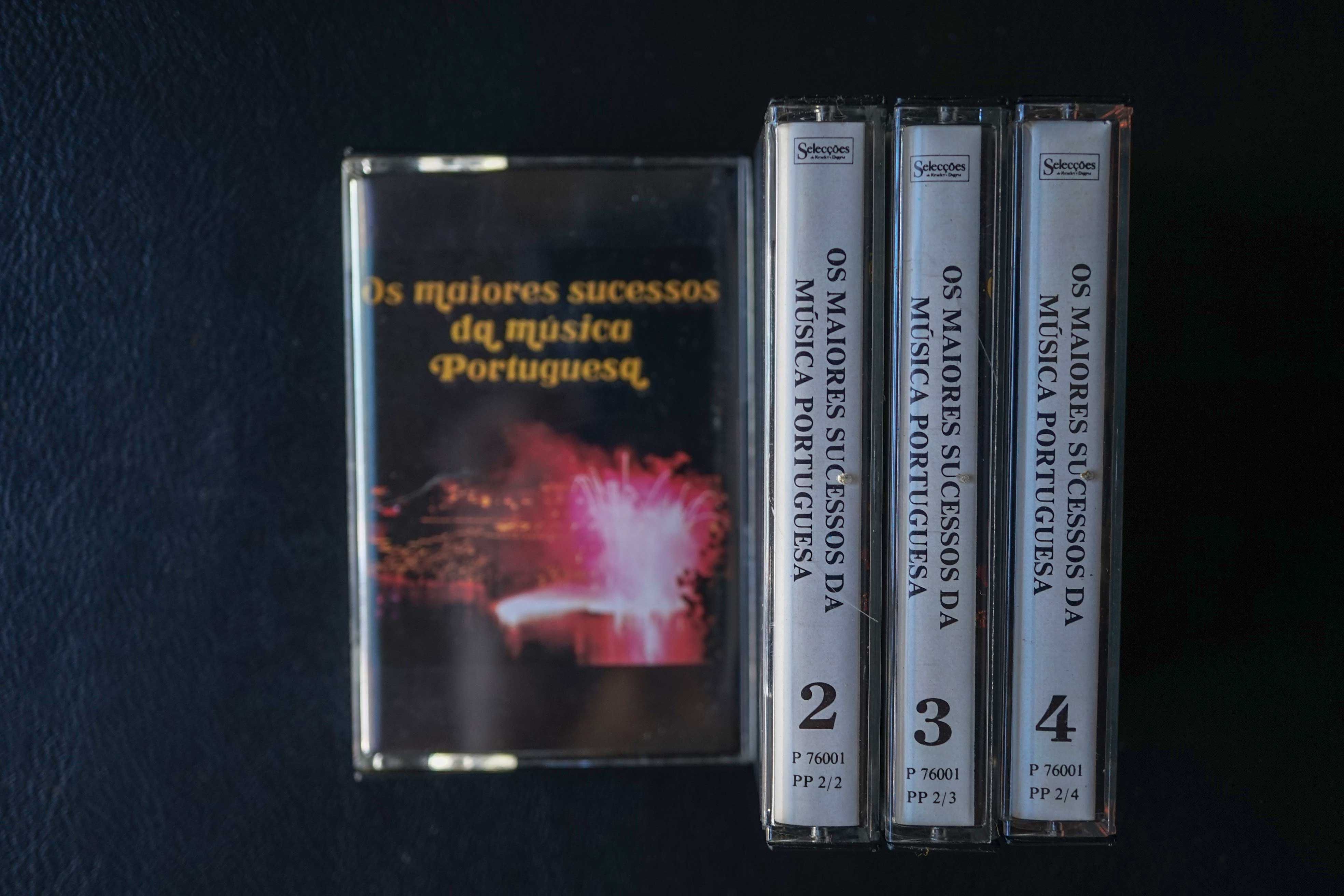 Os Maiores Sucessos da Música Portuguesa 1, 2, 3 e 4 em Cassetes Áudio