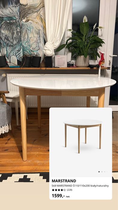 Stół Marstrand 110/110x200 JYSK