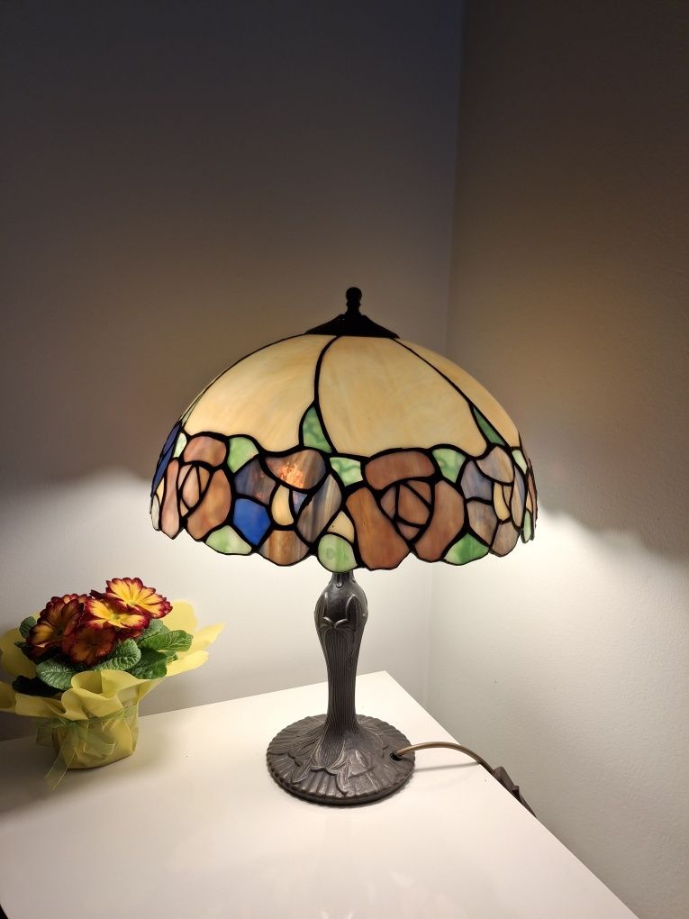 Lampa Stołowa W Stylu Tiffany, Lampa Nocna, Witraże