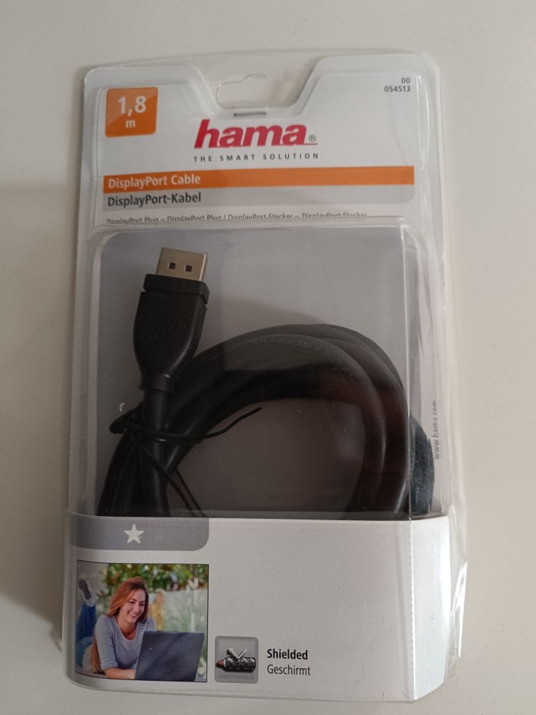 Kabel DisplayPort - DisplayPort HAMA 1.8 m