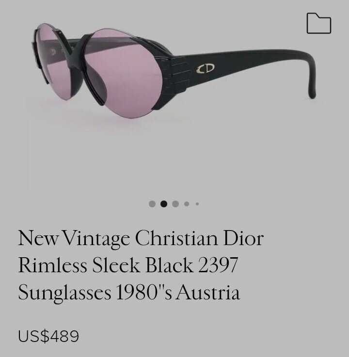 Вінтаж 1980-х сонцезахисні окуляри Christian Dior антикваріат рарітет