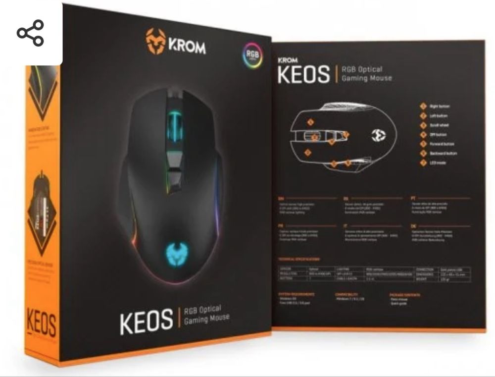 Rato Rato NOX Gaming RGB 6400DPI