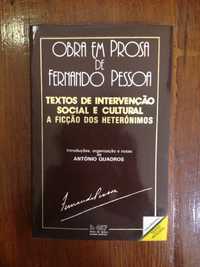 Fernando Pessoa - Textos de intervenção social e cultural, a ficção do