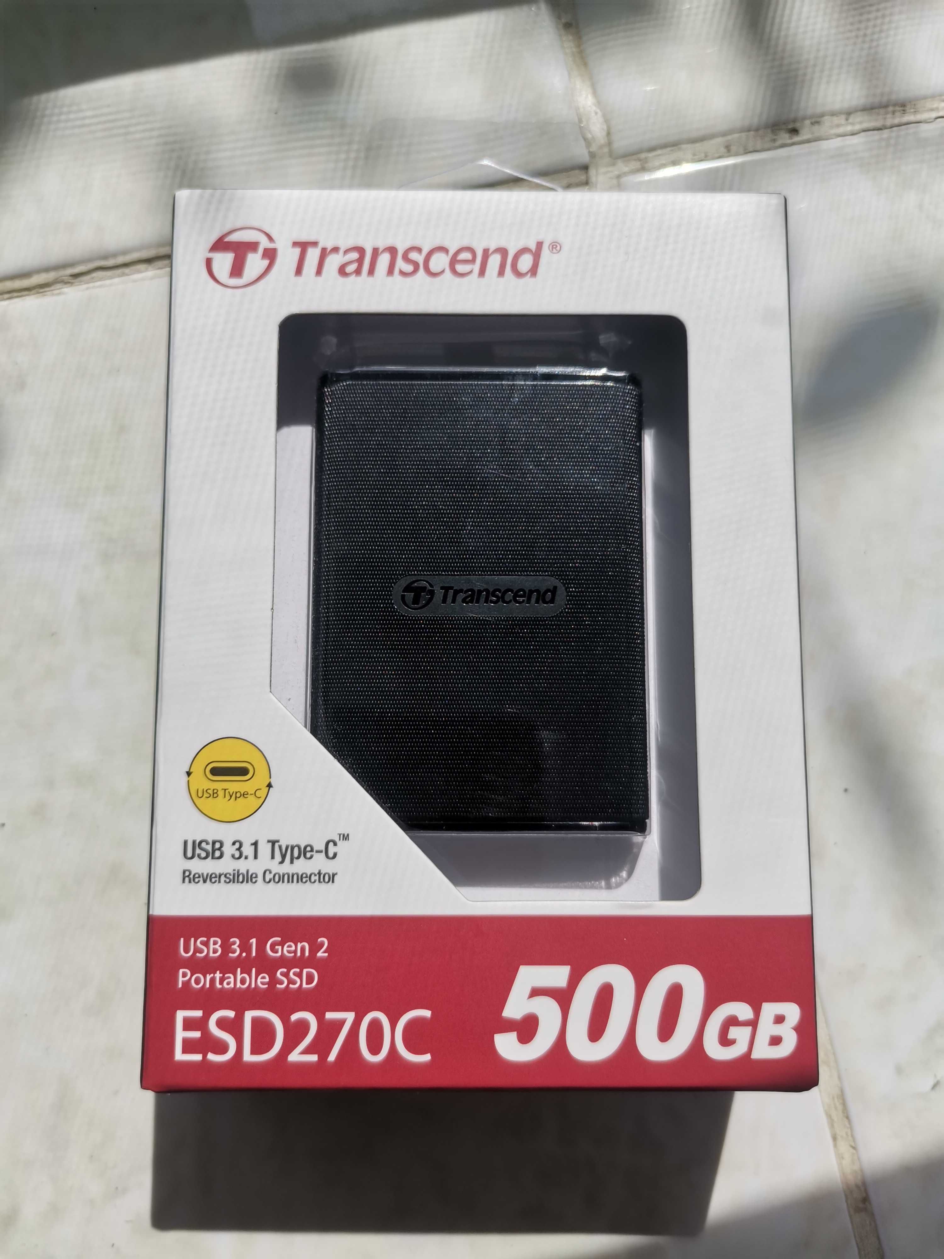 Портативний SSD зовнішній диск Transcend 500GB