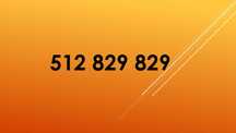 Numer złoty dla Firmy 512.829.829
