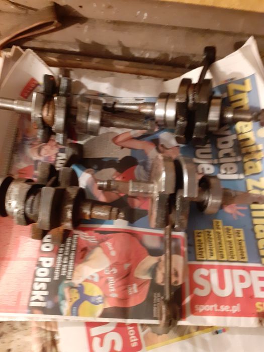 Cztery wały do Komara  Rometa do naprawy lub regeneracji