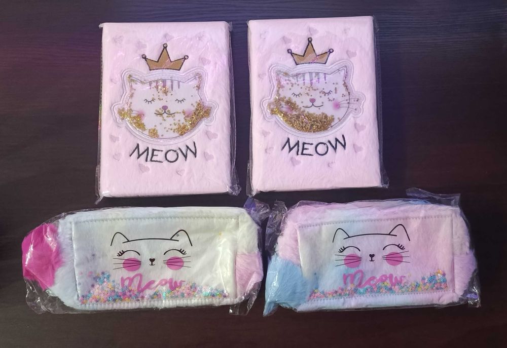 Notes i piórnik pluszowy