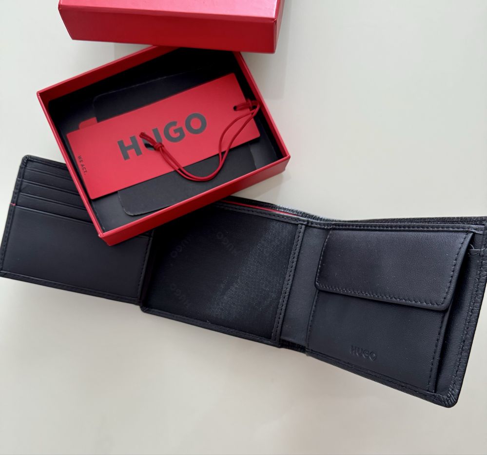 Кожаный кошелек HUGO Оригинал