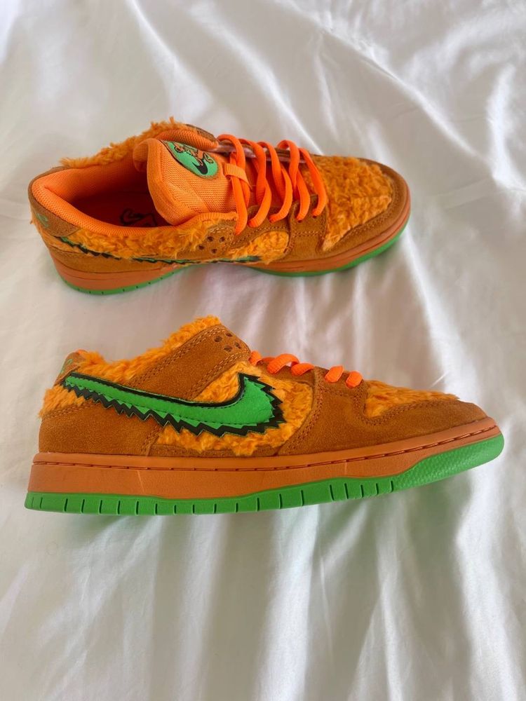 Кроссовки Nike Sb Dunk х Grateful Dead Orange! Яркая обувь! Топ!