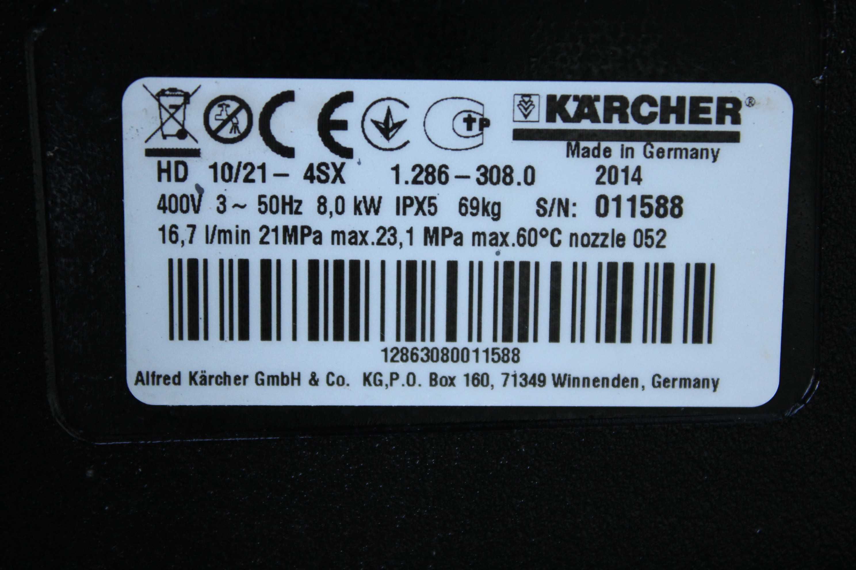 Myjka Karcher HD 10/21-4SX Zwijacz węża Gwarancja Wysyłka Service