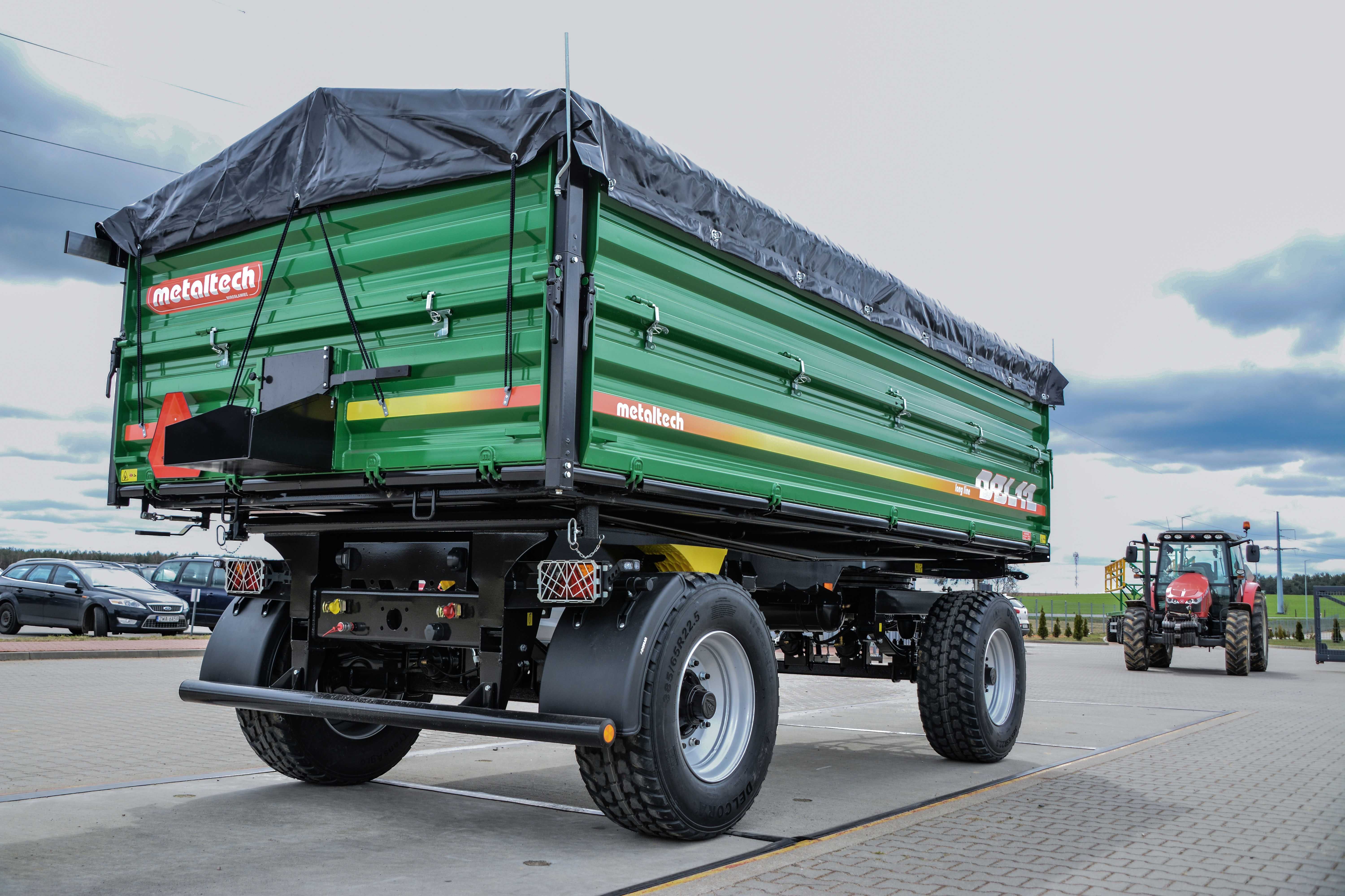 Przyczepa rolnicza burtowa METAL-TECH DB 12 Ton | PLANDEKA GRATIS