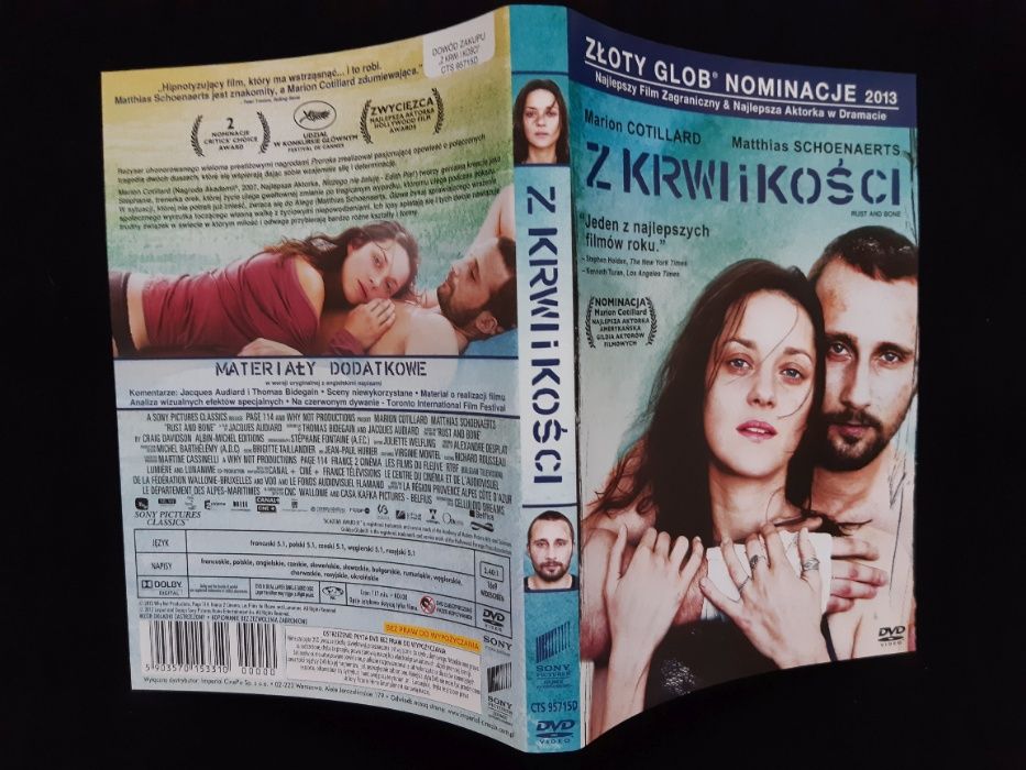 DVD Z Krwi i Kości Rust & Bone, Marion Cotillard, Matthias Schoenaerts