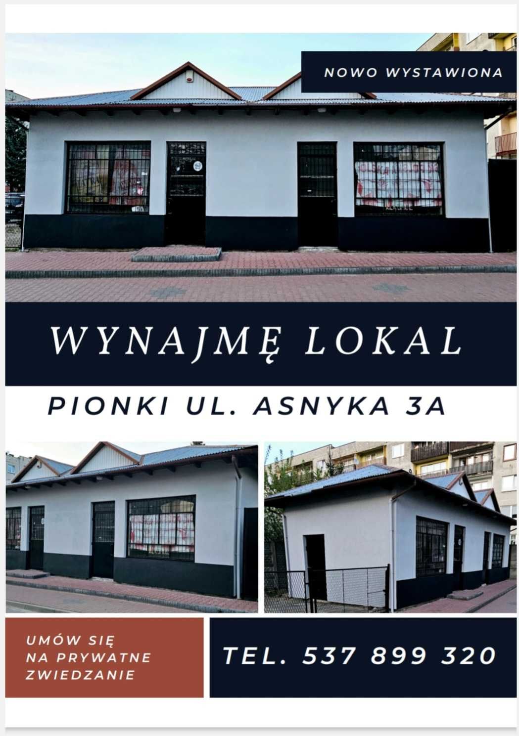 Wynajmę lokal w Pionkach ul. A.Asnyka 3a