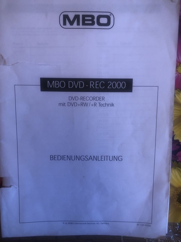 Dvd recorder MBO-2000.оригінал Німеччина