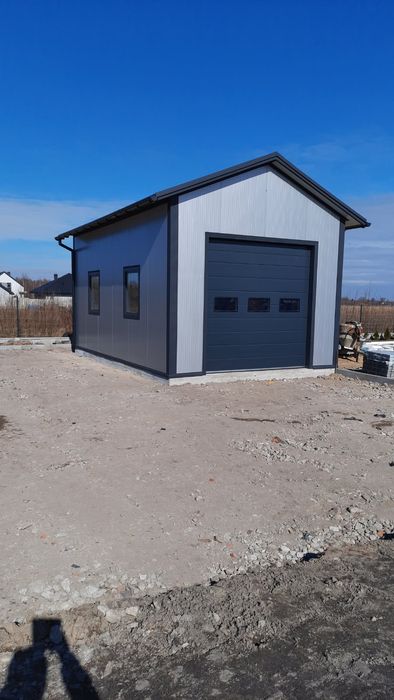 Garaż z płyty warstwowej,  dwuspadowy, 35m², CAŁA POLSKA