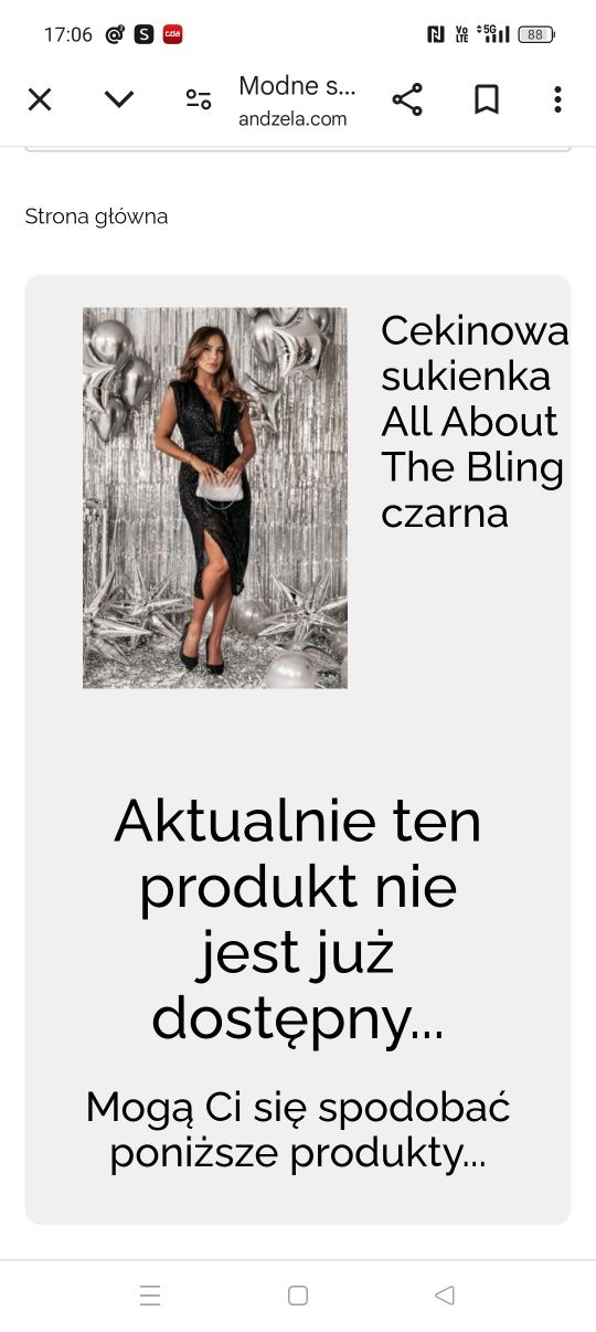 Cekinowa sukienka