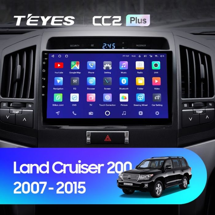 Штатная магнитола Teyes CC2 Plus Toyota Land Cruiser 200 (2007-2015) A