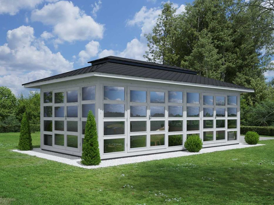 DOMEK SZKLANY 5x5 altana 4x4 domek 4x3 biuro 4x4 altanka 5x5 MDN10B